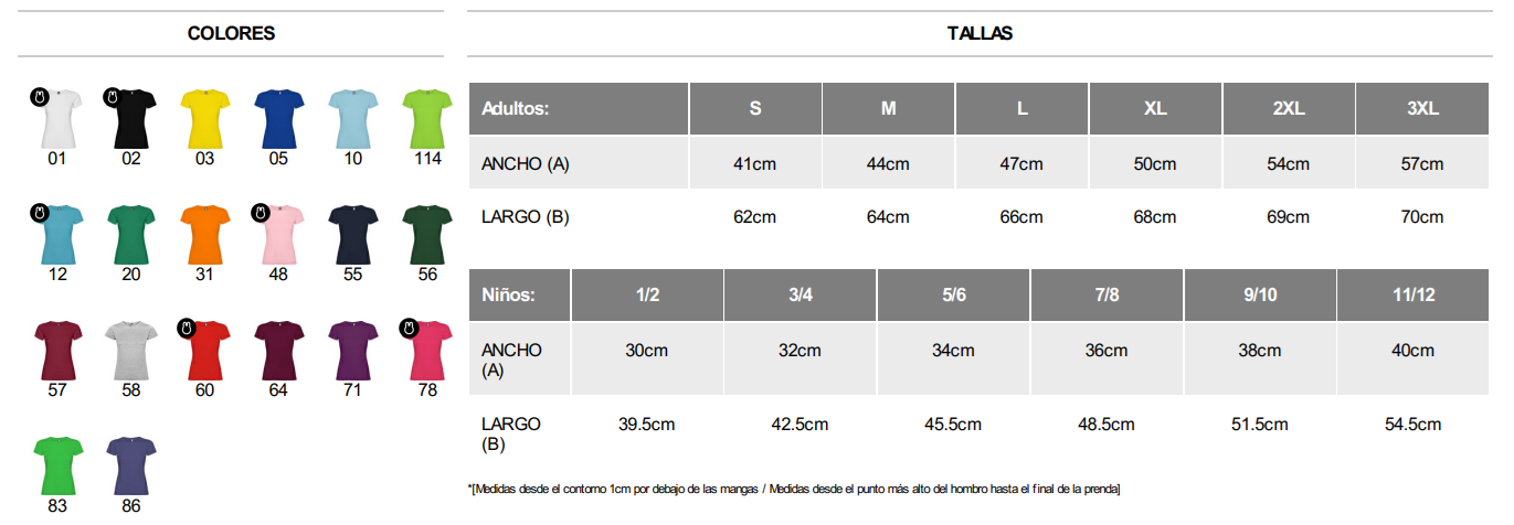 Woman T-shirts 100% Cotton.