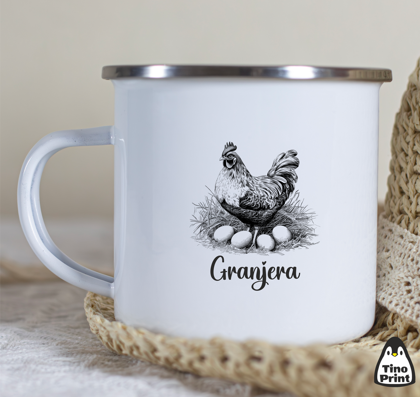 Retro Style Metallic Mugs 300ml.