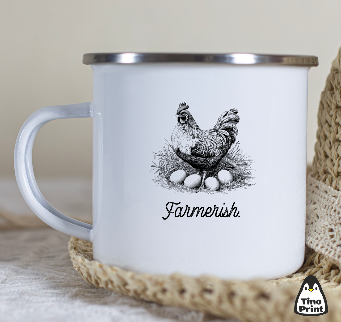 Retro Style Metallic Mugs 300ml.