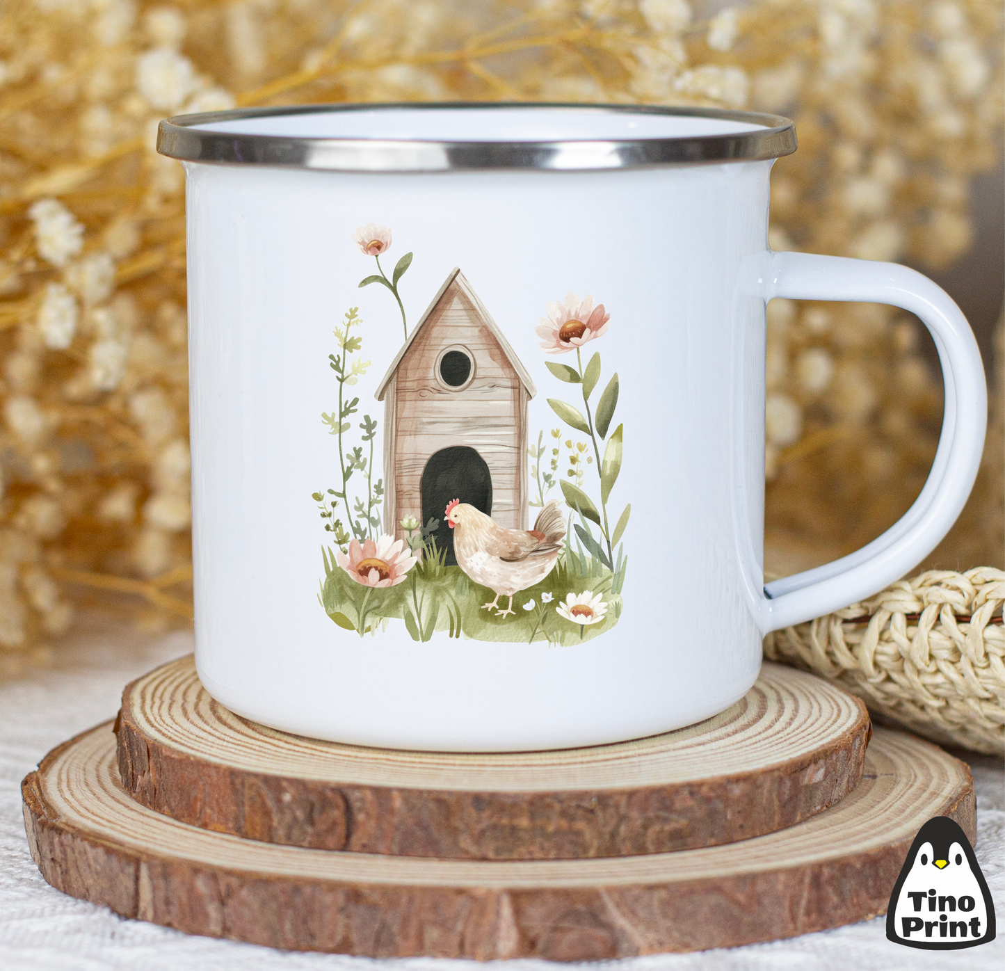 Retro Style Metallic Mugs 300ml.