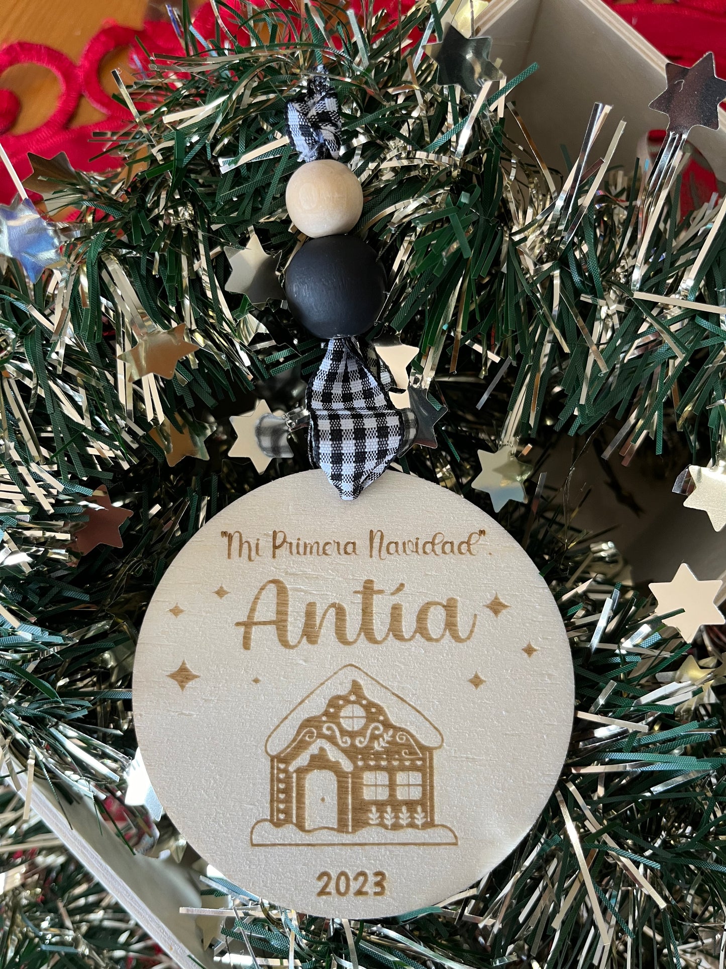 Bola de Navidad Personalizada en Madera Regalo Original