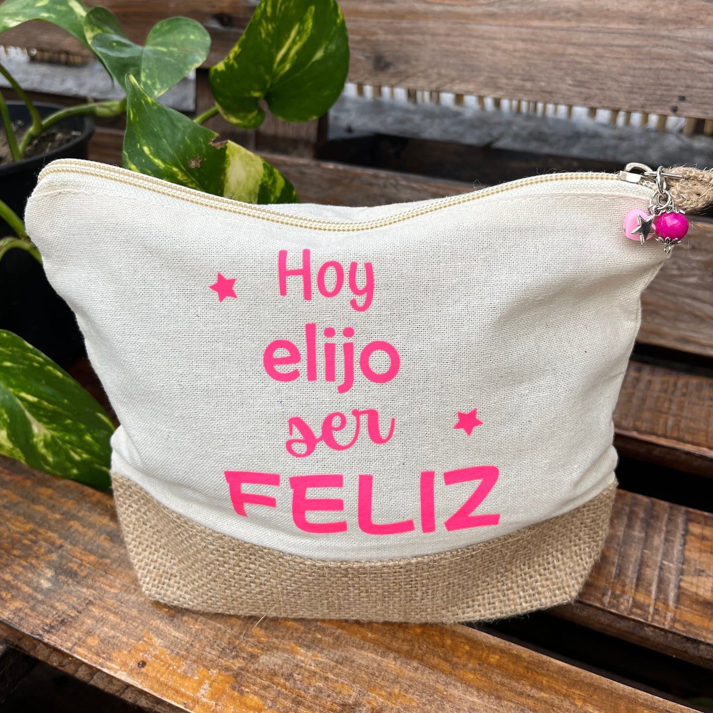 Neceser Algodón y Yute laminado.