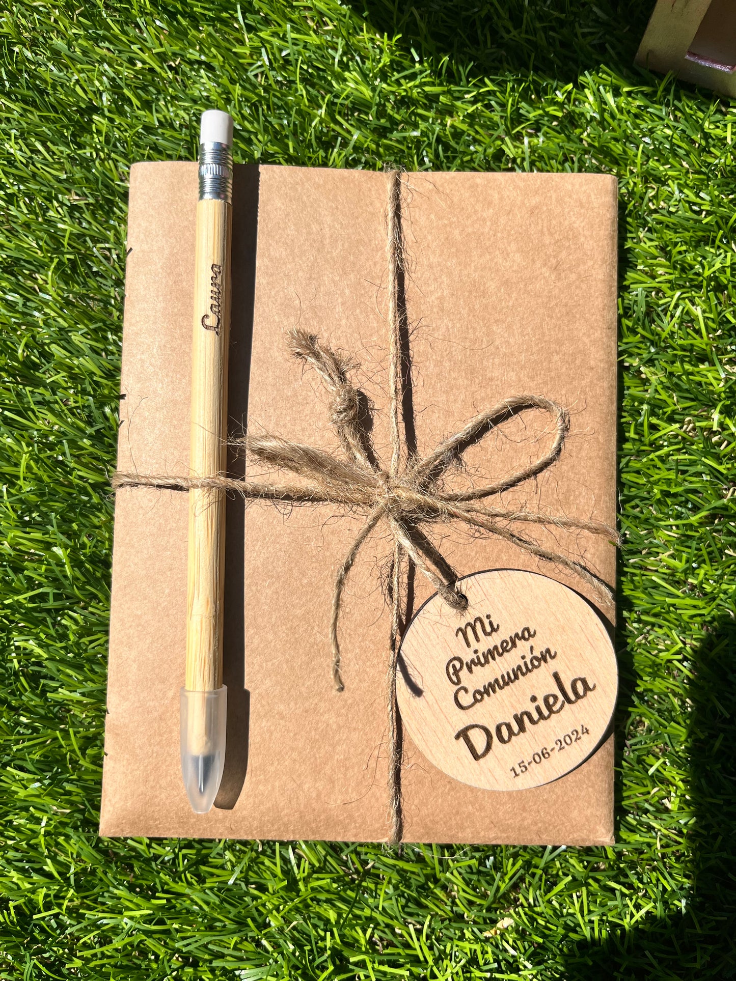 Libreta Ecológica Semillas Degradable y Lápiz Infinito de Bambú