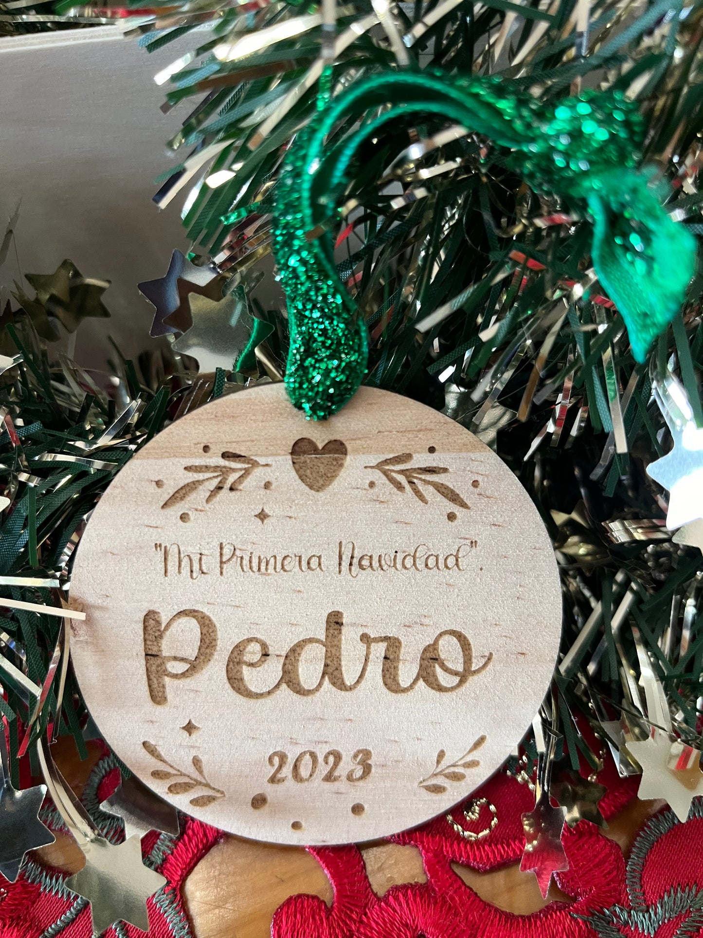 Bola de Navidad Personalizada en Madera Regalo Original