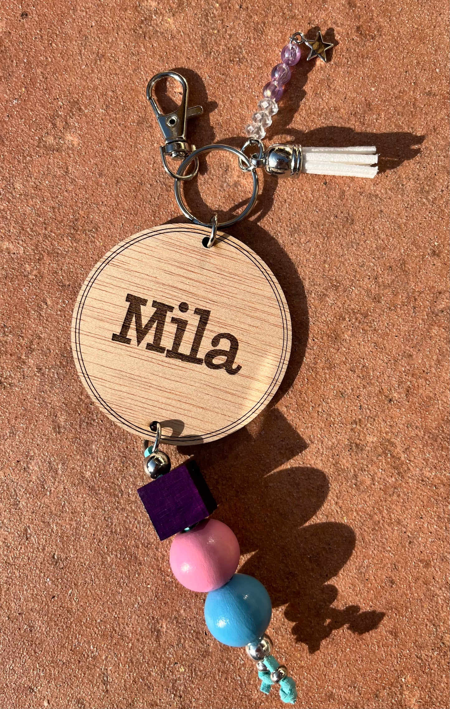 Porte-clés en bois pour enseignants personnalisés.