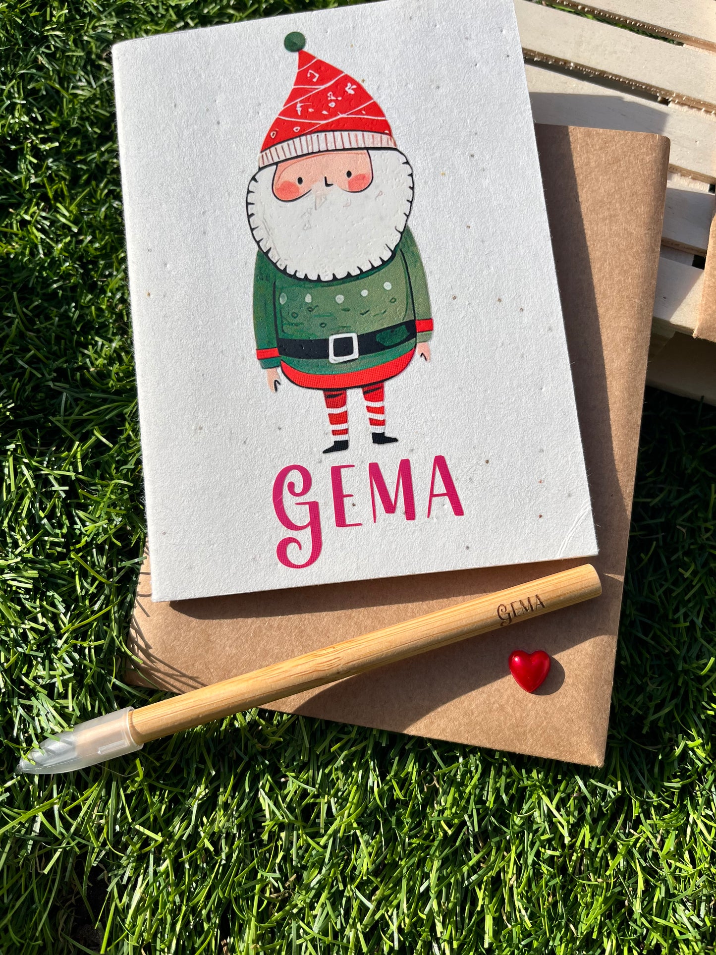 Libreta Ecológica Semillas Degradable y Lápiz Infinito de Bambú
