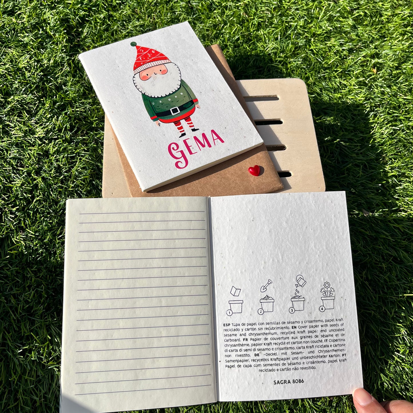 Libreta Ecológica Semillas Degradable y Lápiz Infinito de Bambú