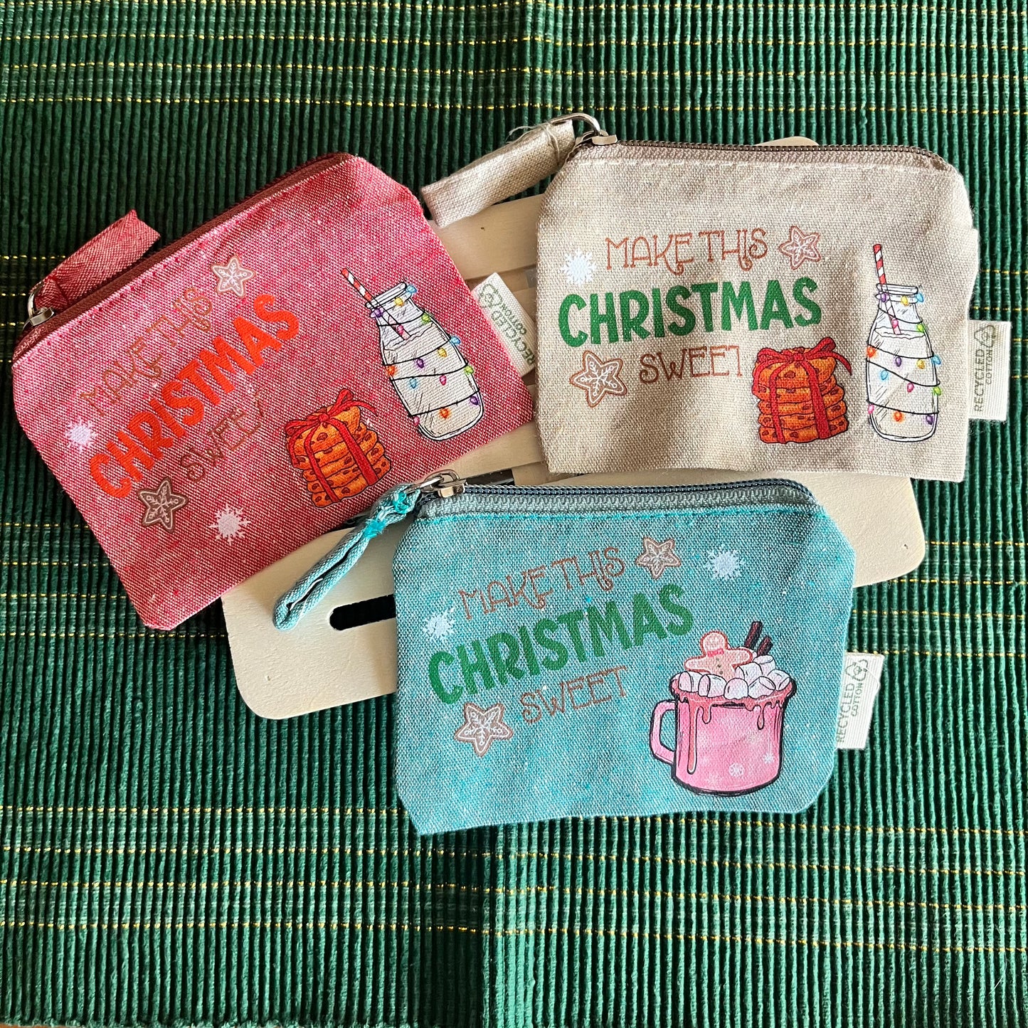 100% Recycled Cotton Purse.