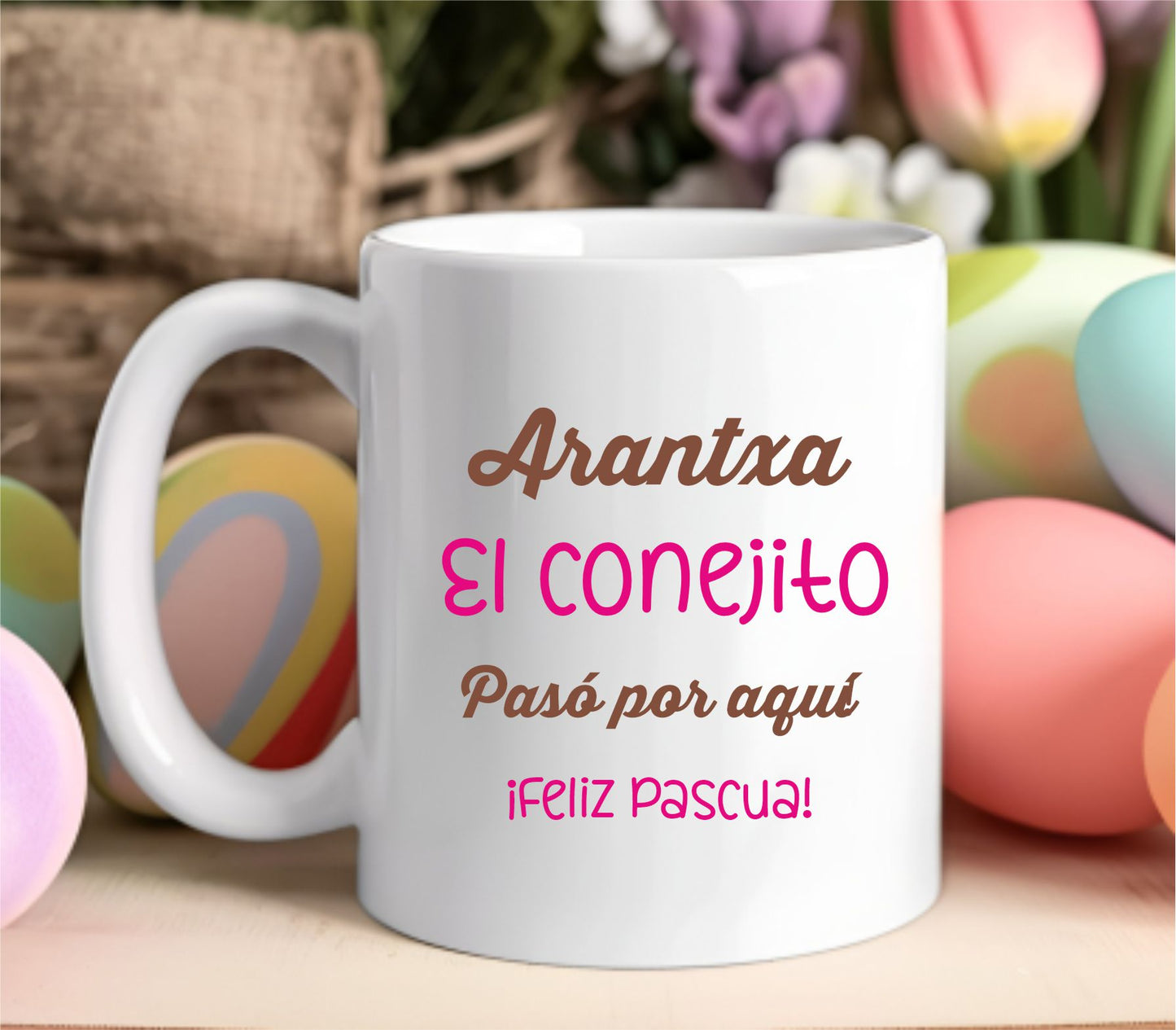Personalized 350ml mugs.