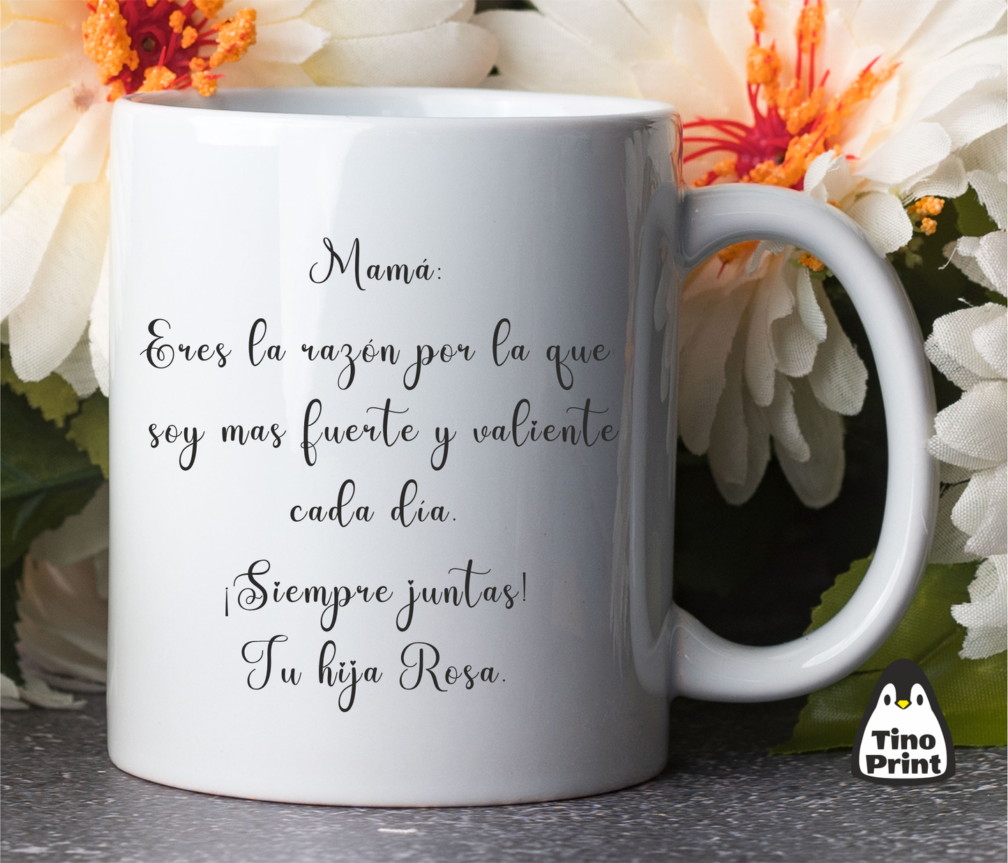 Tasse d'amour mère-fille. Fille mère.
