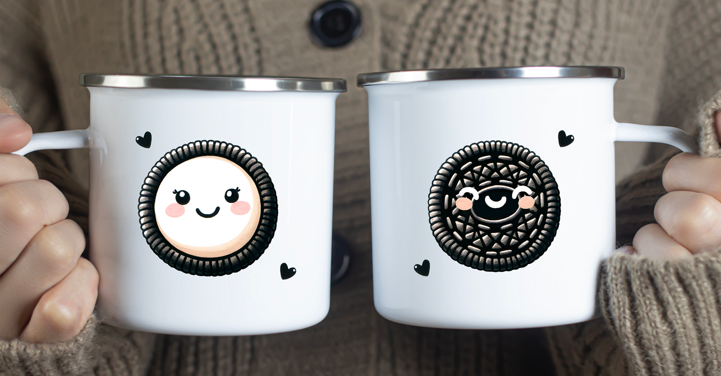 Pareja de Tazas Metálicas Eres Mi Complemento Perfecto