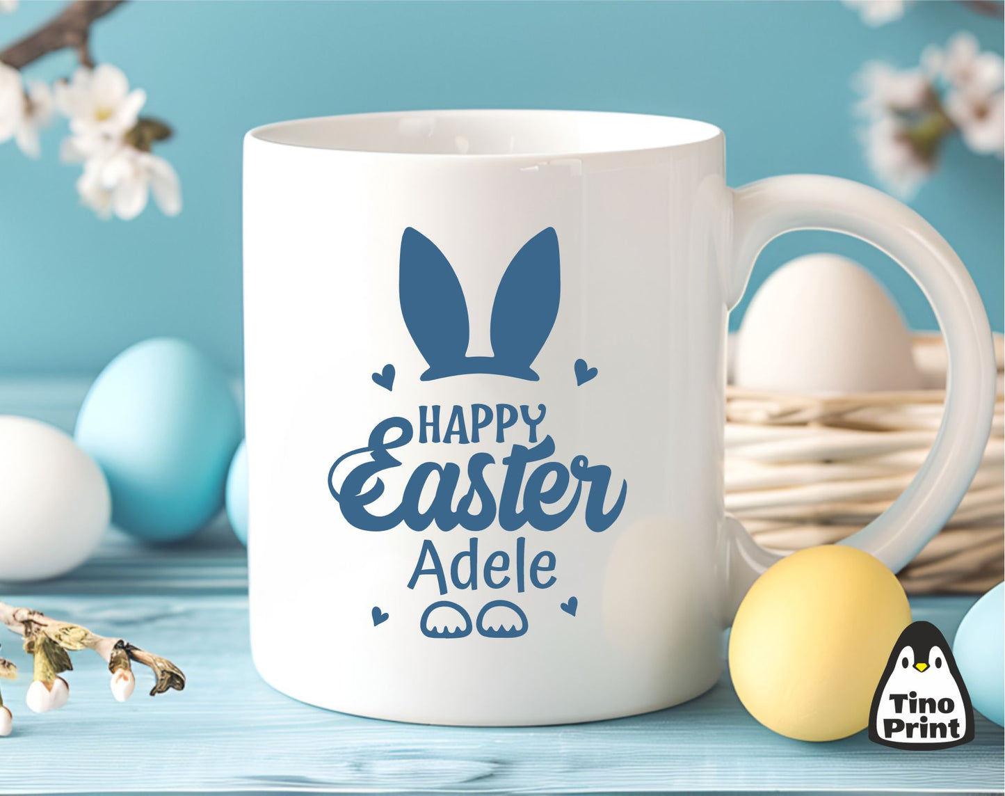 Personalized 350ml mugs.