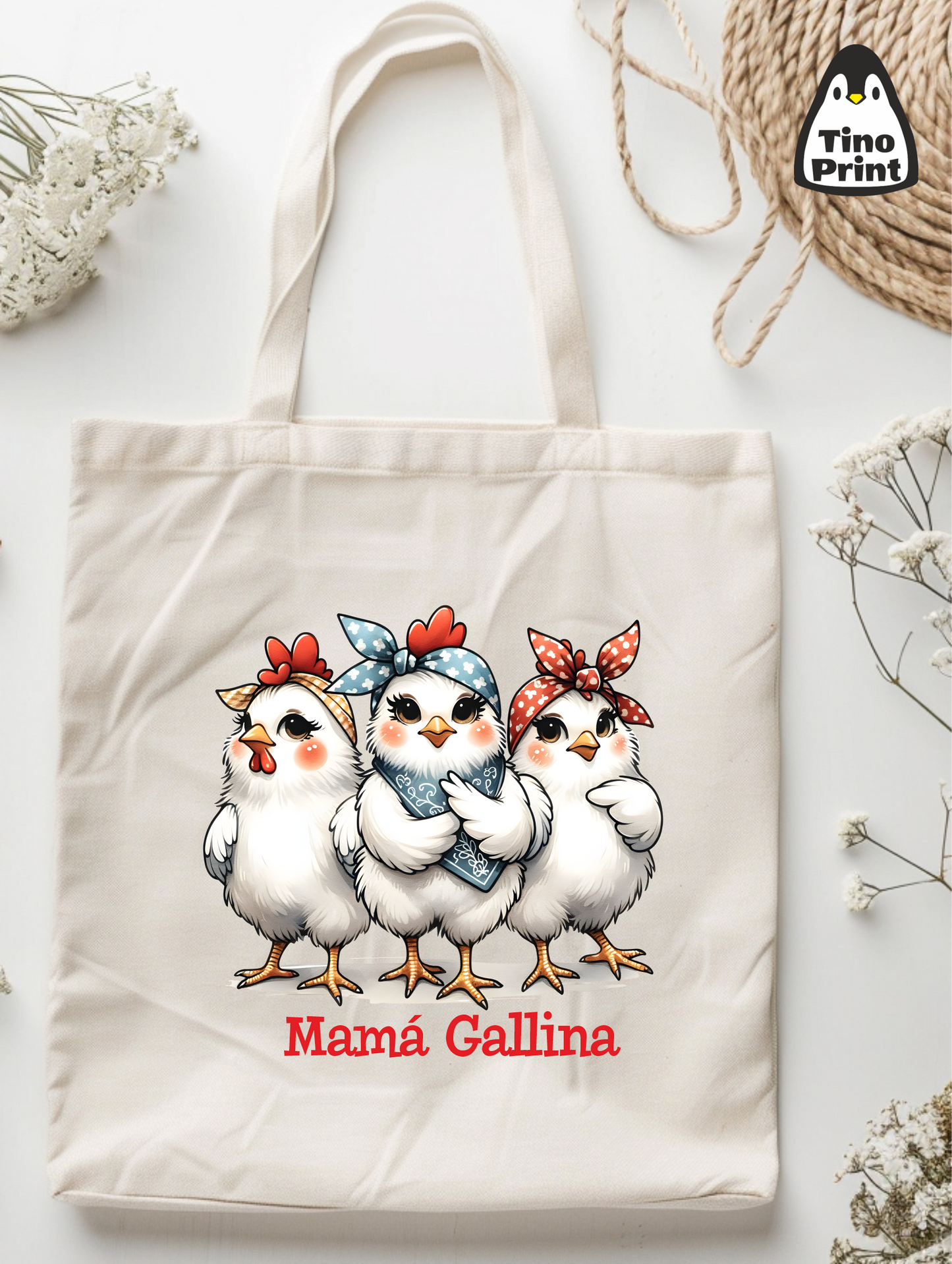 Bolsa Tote Bag Mamá Gallina.