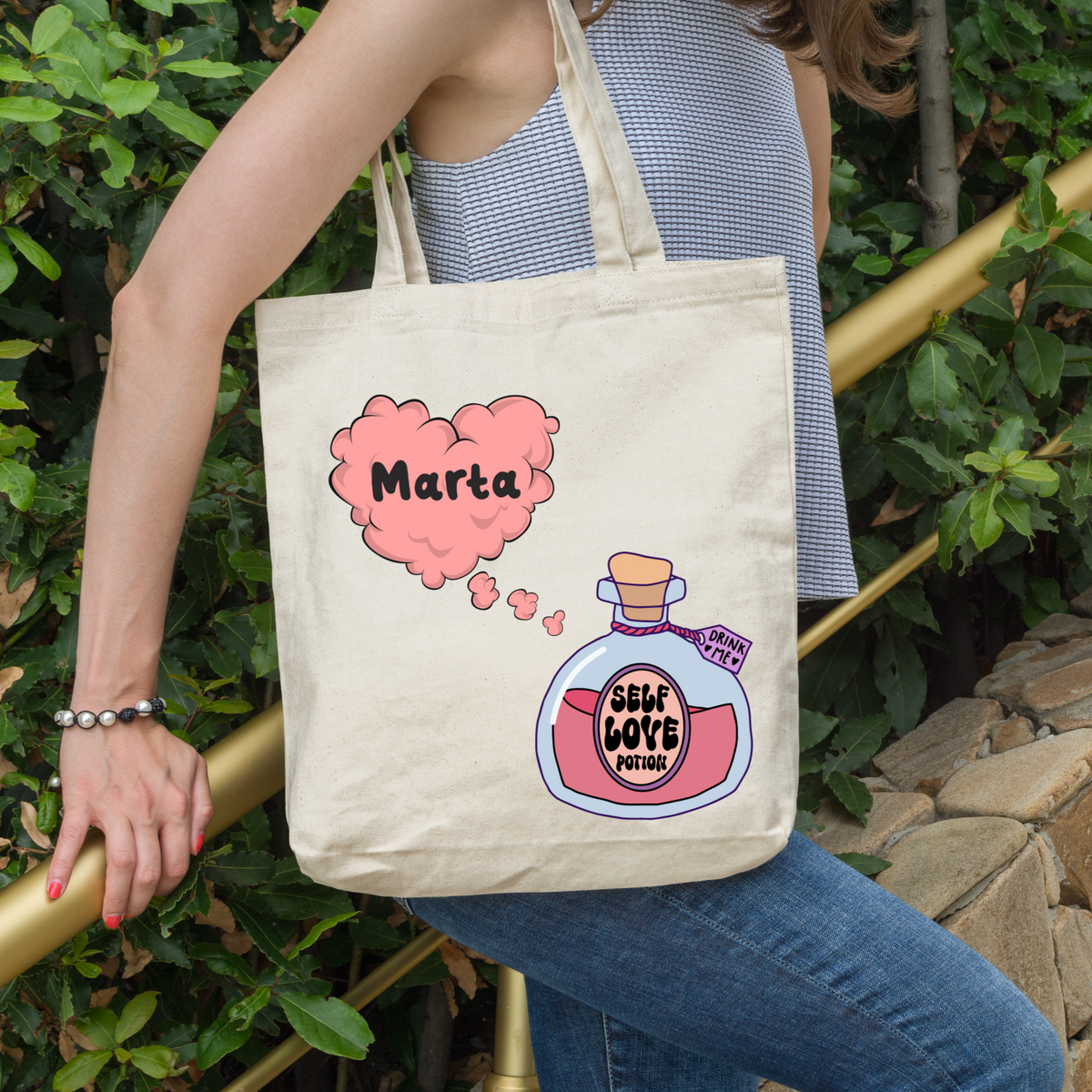 Bolsa de tela pocion para san valentin