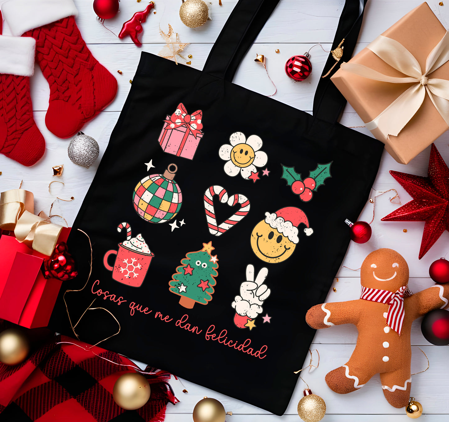 Bolsa de tela totebag de algodón negra