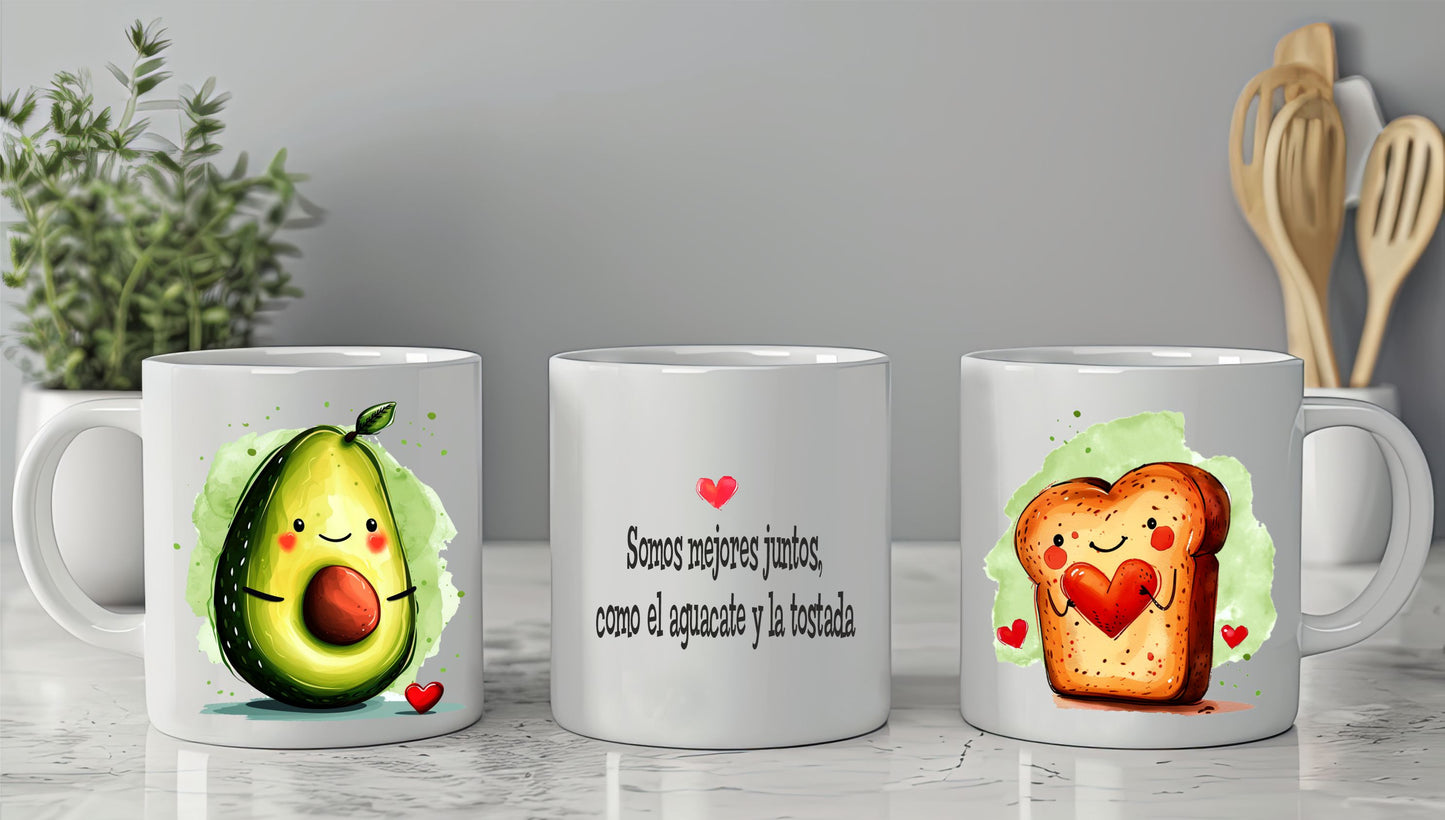 Personalized 350ml mugs.