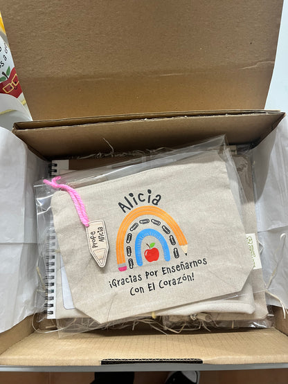 Caja con kit de regalo para profesores TinoPrint