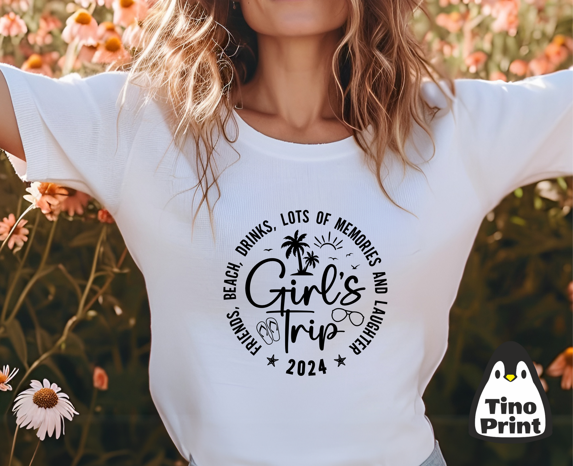 Camiseta mujer girls entallada de algodón personalizada