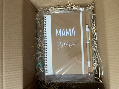 Libreta con bolígrafo complemento regalo día de las madres TinoPrint