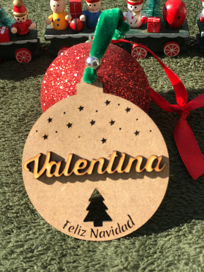 adorno de navidad personalizado para árbol