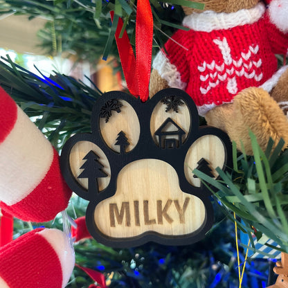 adorno de navidad para perro con nombre personalizado