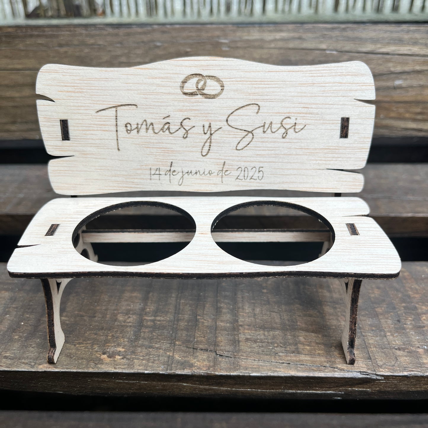 banco de chupitos para boda personalizado