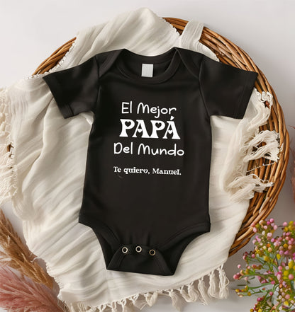 body infantil personalizado original para papá