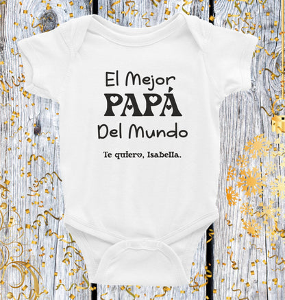 ropa bebé personalizada con nombre para papá