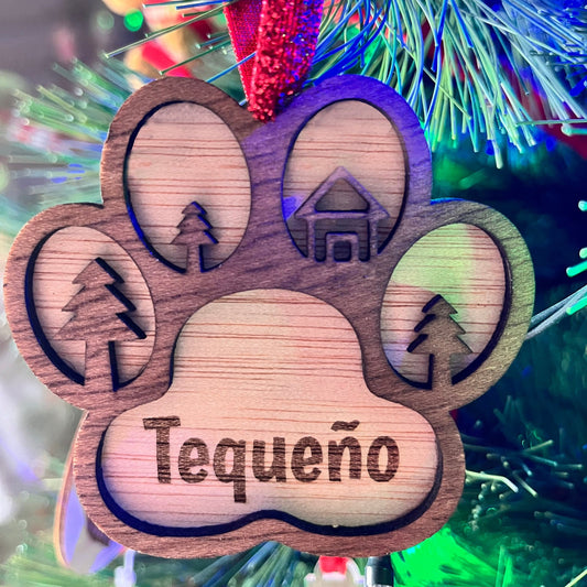 bola de navidad personalizada para mascota en madera