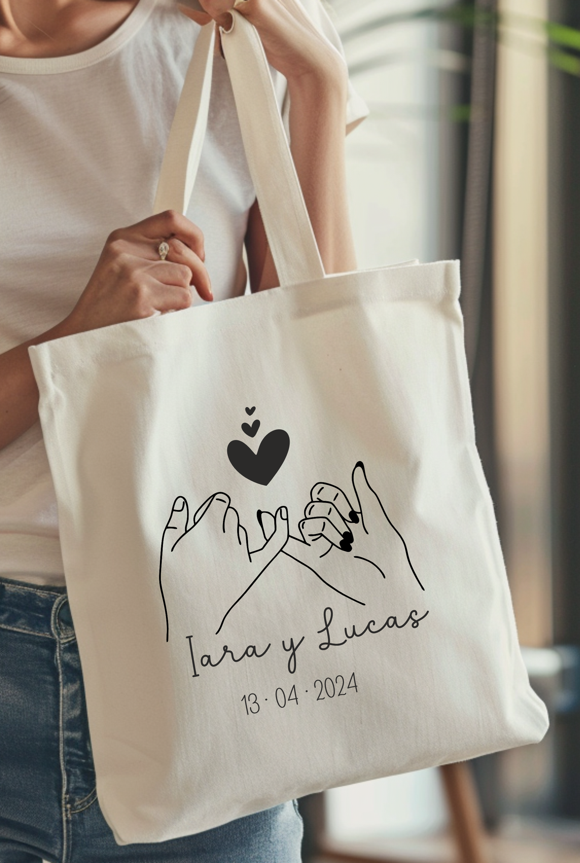 Bolsa de tela para bodas personalizadas