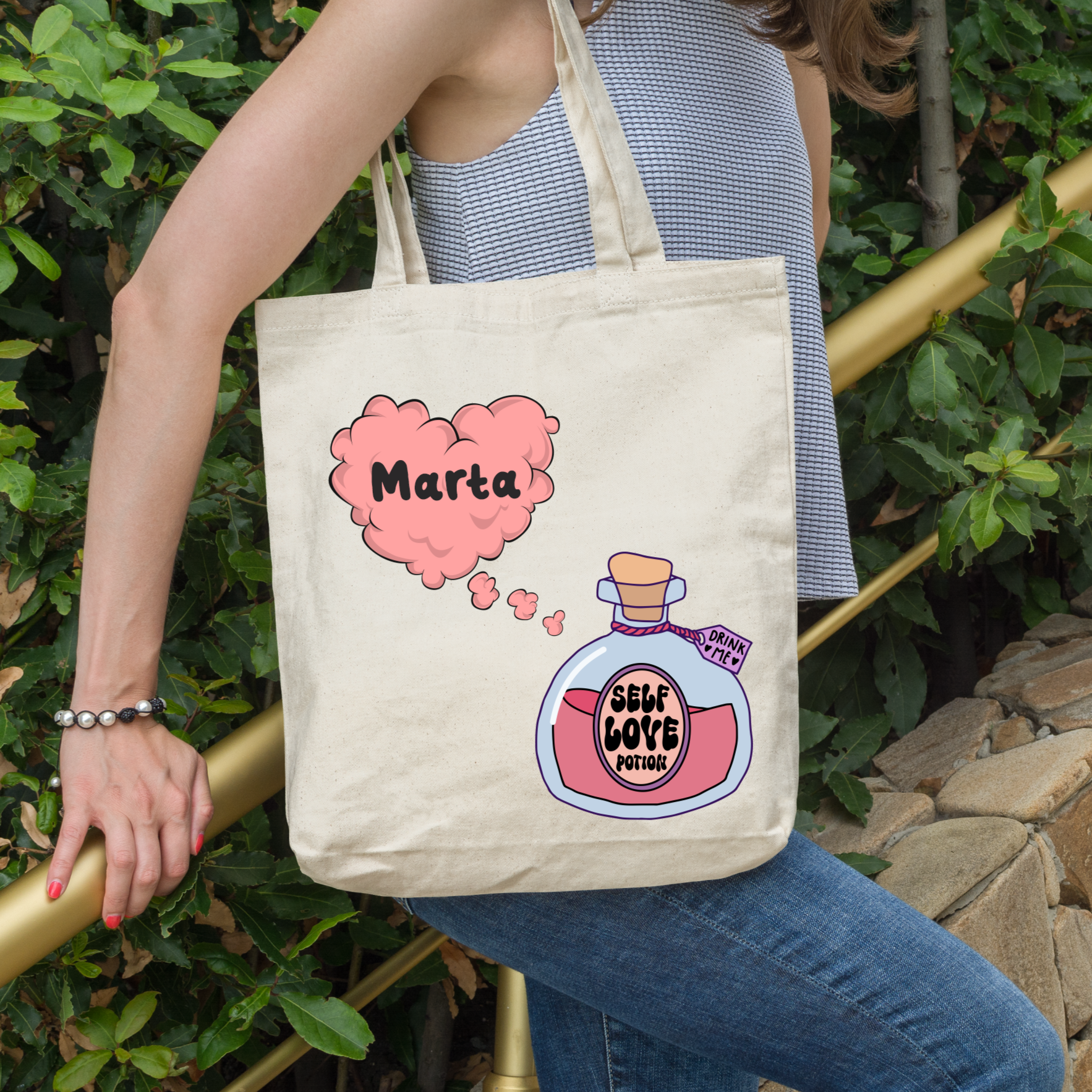 Bolsa de tela pocion para san valentin