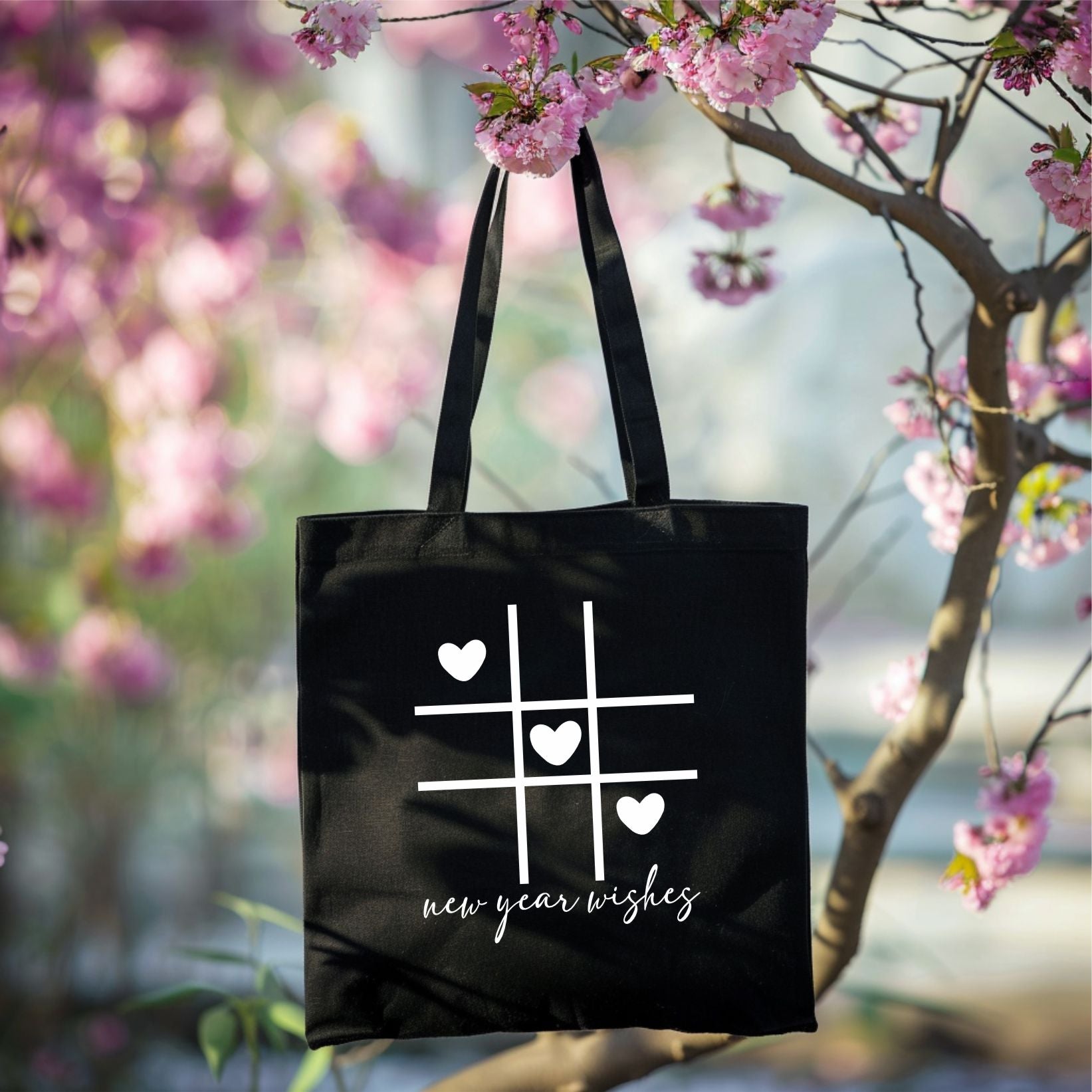 Bolsa de tela negra San Valentin Tinoprint