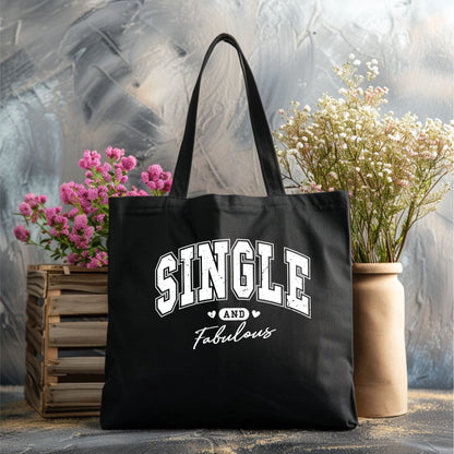 Bolsa negra de tela para san valentin