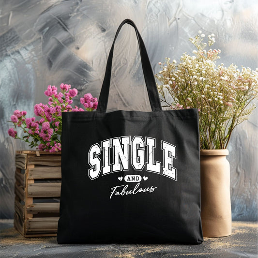 Bolsa negra de tela para san valentin
