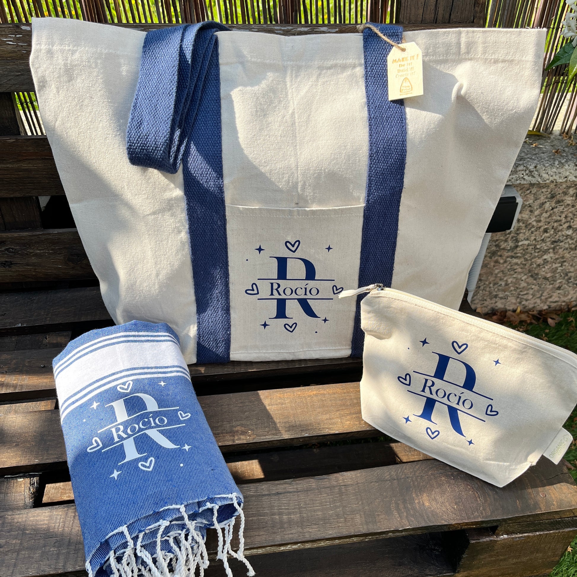 regalo de playa personalizado con bolso y accesorios