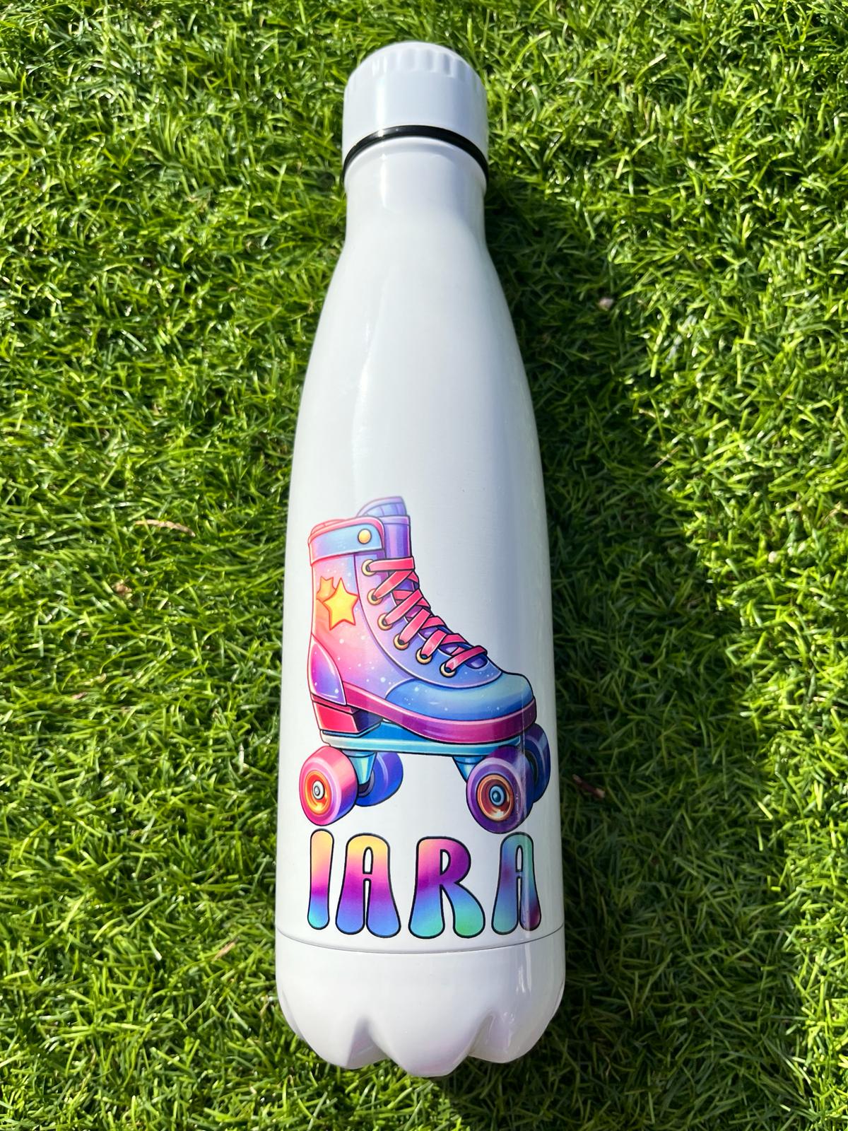 bidón blanco personalizado con nombre y logotipo