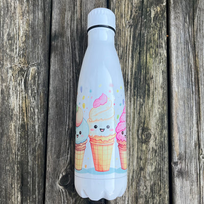 botella personalizada de acero inoxidable con tapa icecream