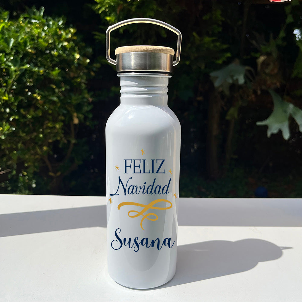 botella reutilizable personalizada de acero inoxidable retro vintage