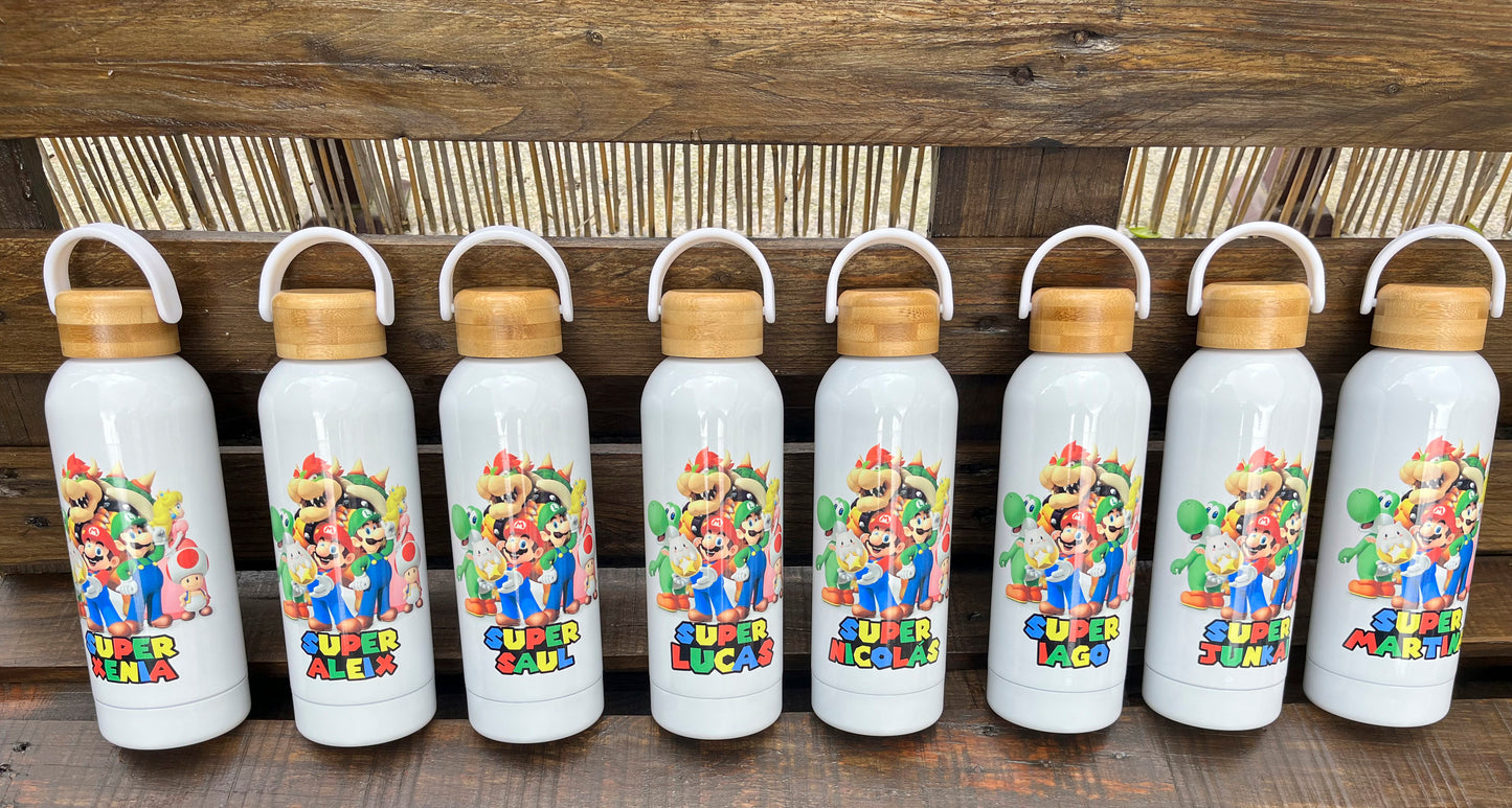 botella de acero inoxidable térmica personalizada con diseño de  Cumpleaños