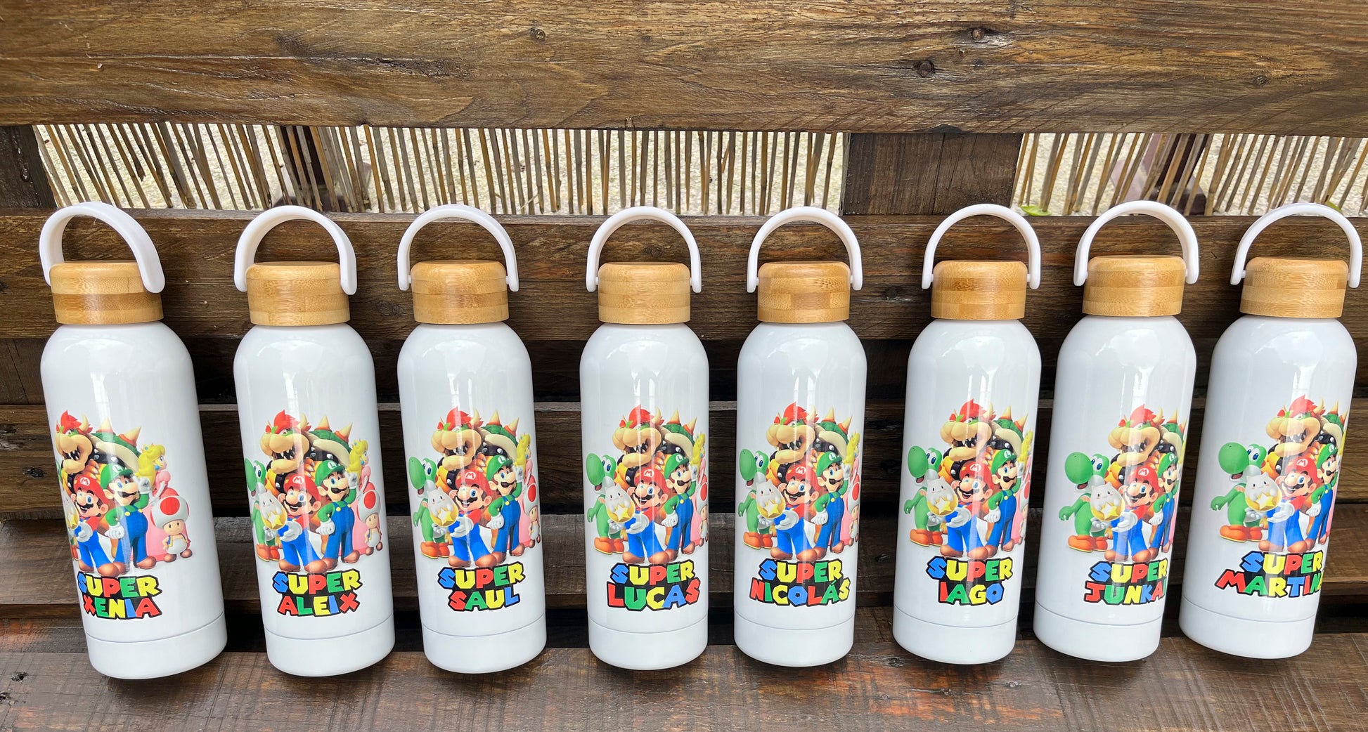 botella de acero inoxidable térmica personalizada con diseño de  Cumpleaños