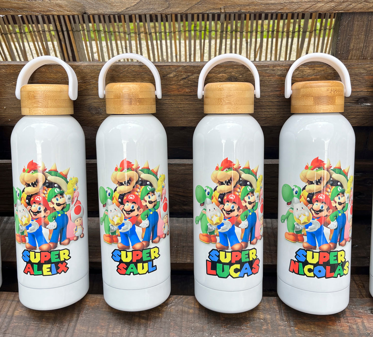 botella térmica acero inoxidable con diseño para cumpleaños