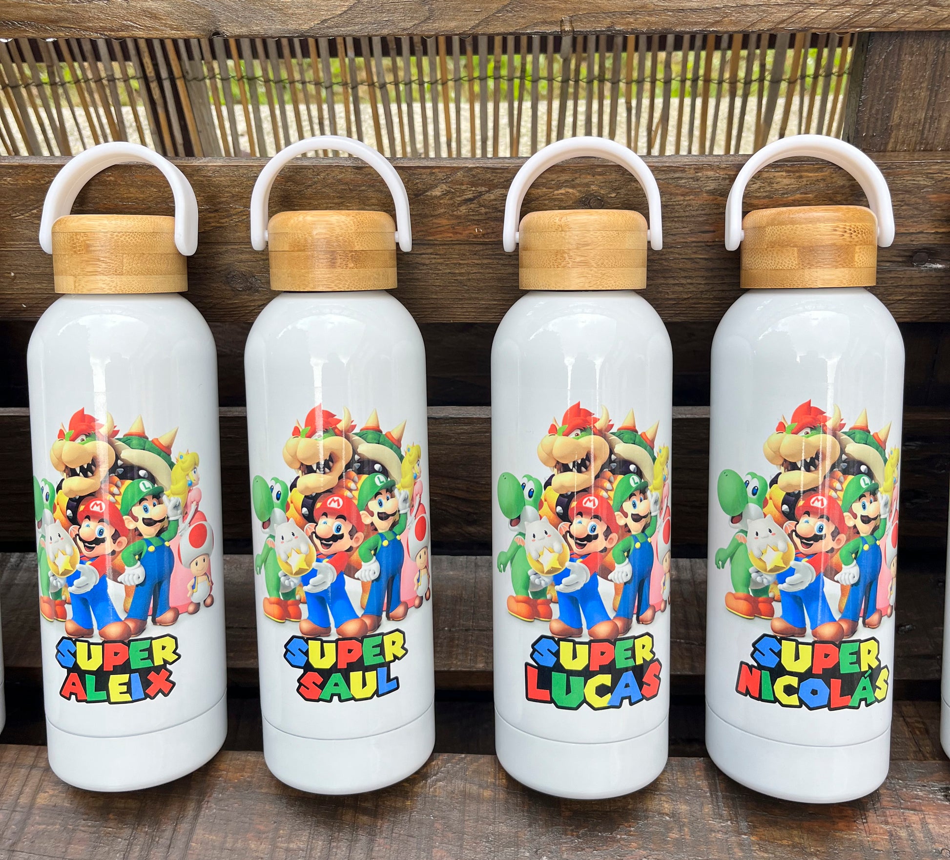 botella térmica acero inoxidable con diseño para cumpleaños