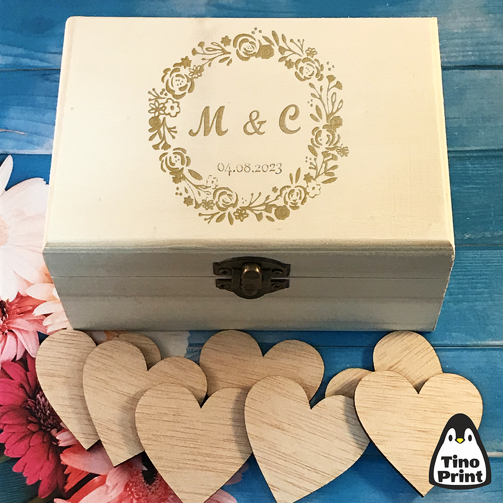 Caja firmas invitados celebración