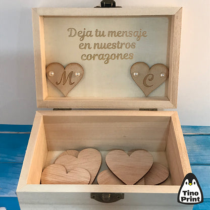 caja firmas para bodas o celebraciones personalizada