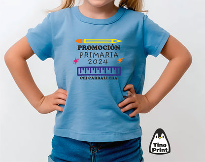 camiseta escolar personalizada con nombres