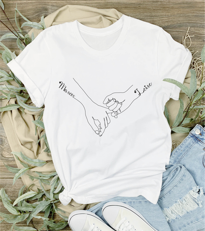 camiseta blanca para parejas