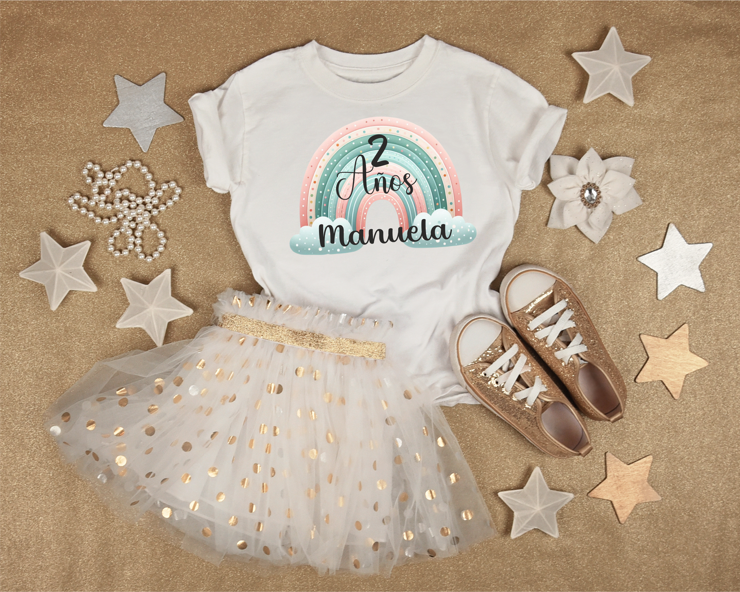 Camiseta cumple 2 años para niñas