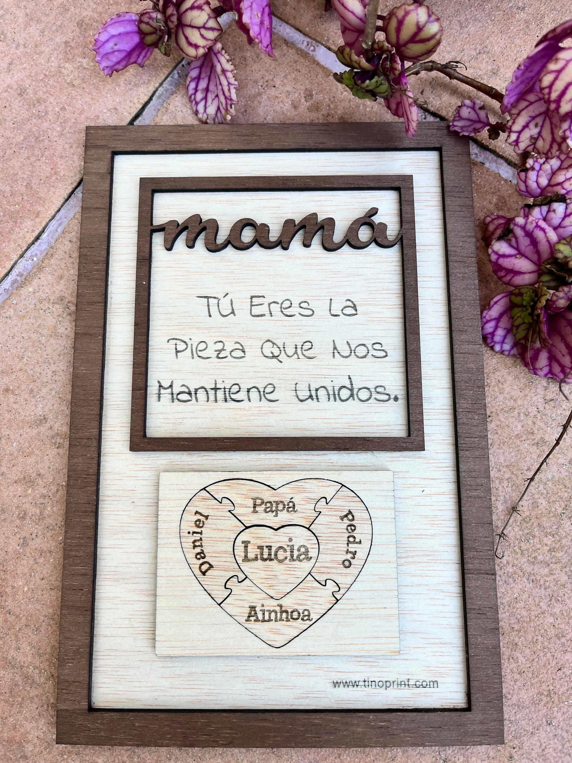 Cartel para mamá con puzle