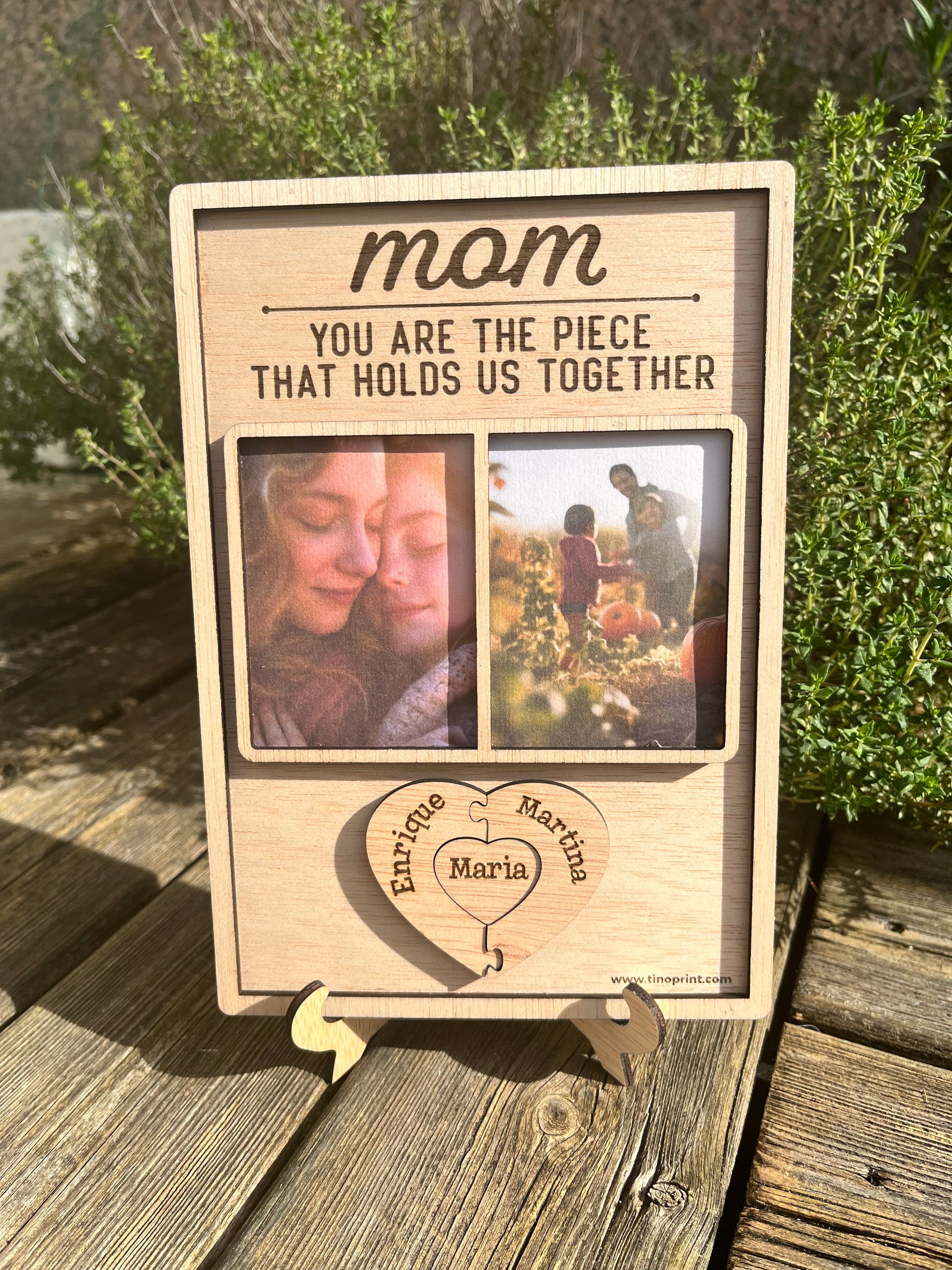regalo día de la madre letrero madera personalizado con fotos
