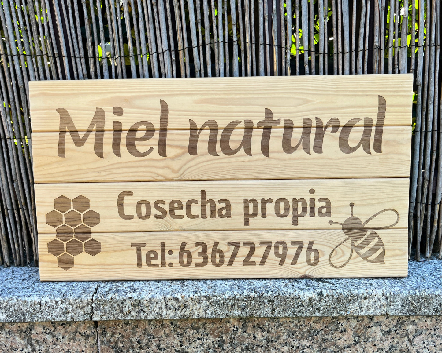 Cartel de madera rustico personalizado